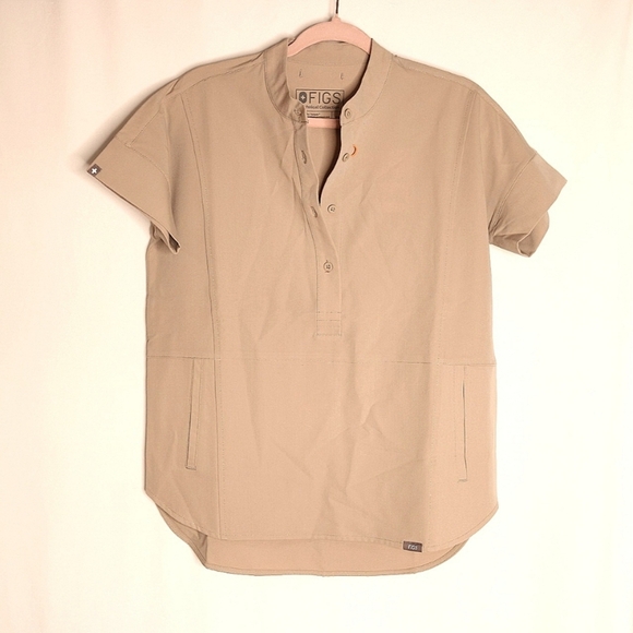 FIGS Manila Top Limited Edition Color Boulder Size XS NWT - Picture 4 of 7